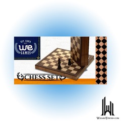 CHESS SET, FOLDING WOOD 11 WALNUT